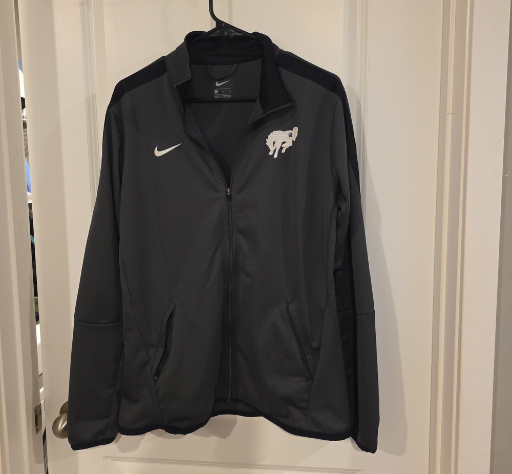 Nike Men’s Dark Gray Full-Zip Performance Jacket with White Logo